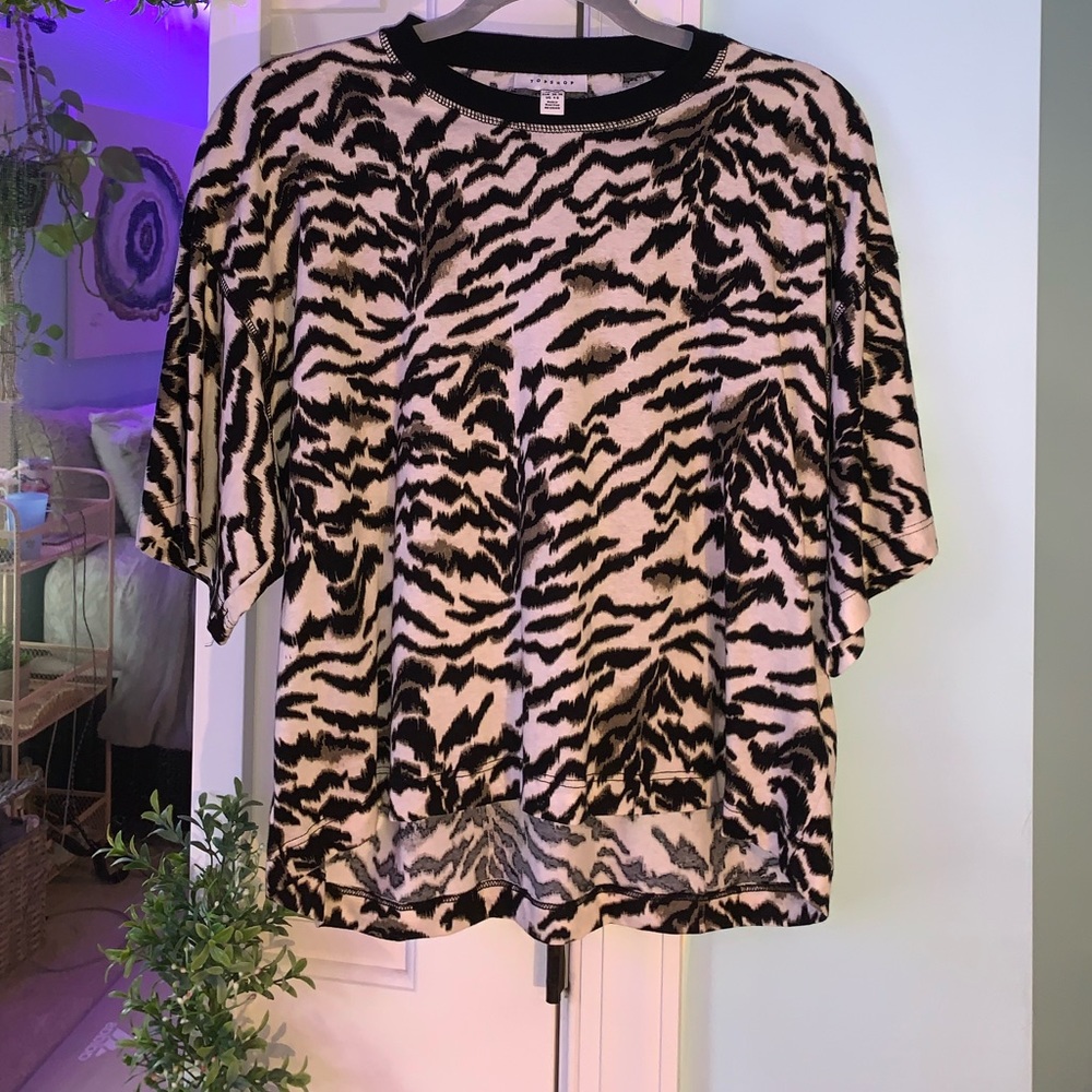 Topshop Animal Print Top